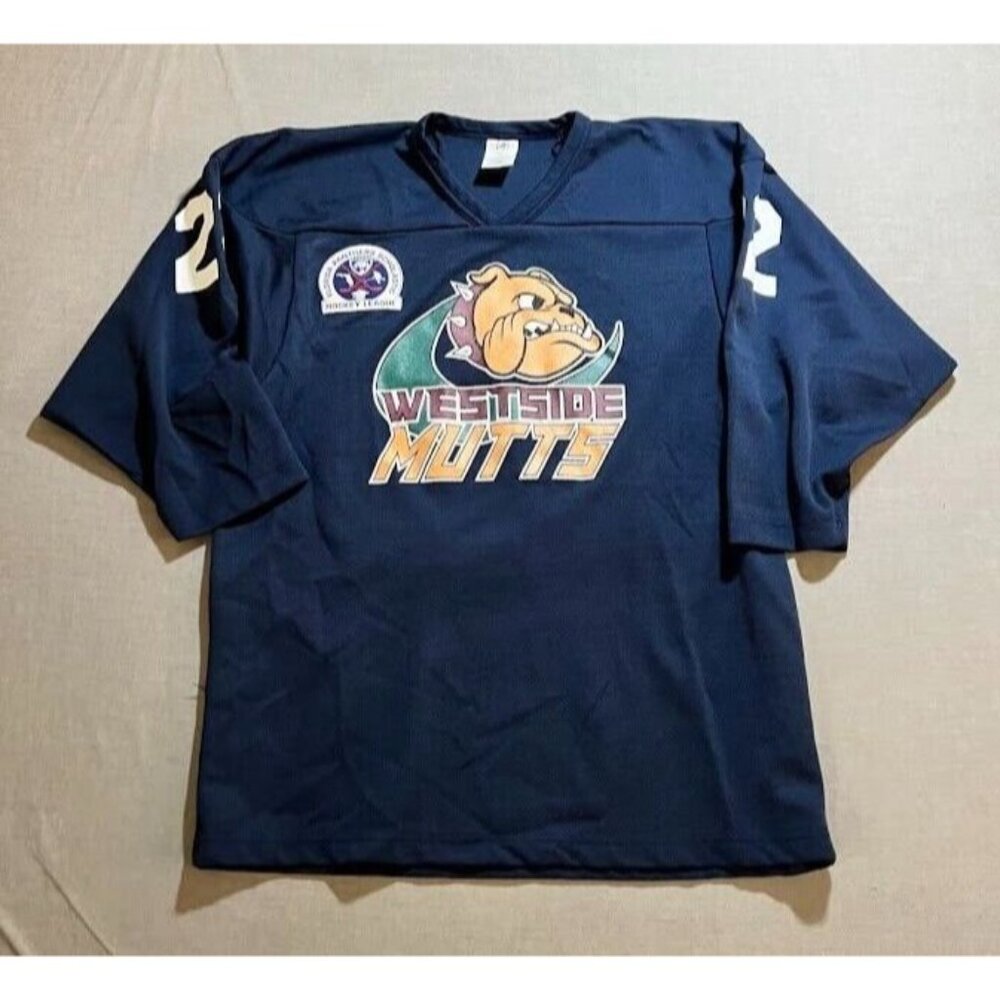 Westside Mutts Ponta #22 Kamazu Team Issued Jersey Men's Medium Blue Long Sleeve